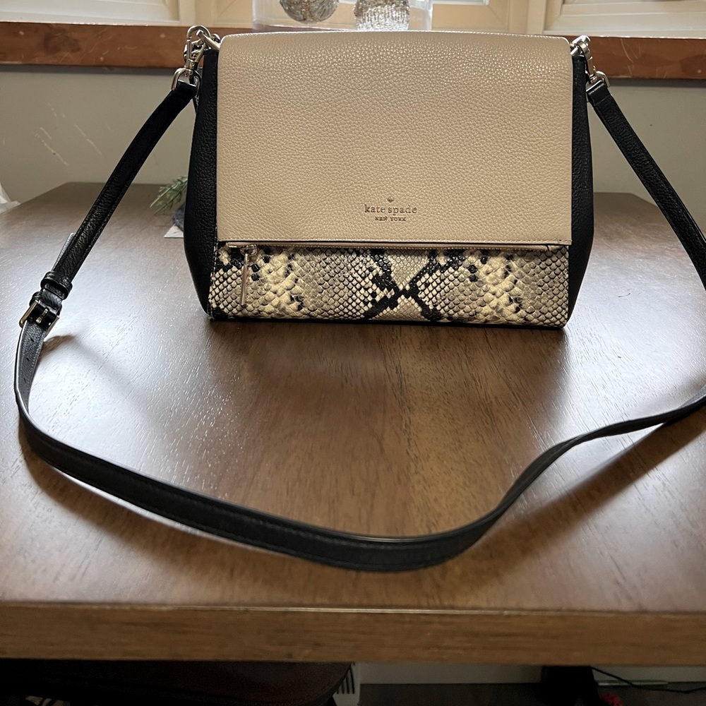 Kate Spade Python Leila Flap Convertible Crossbody - image 1